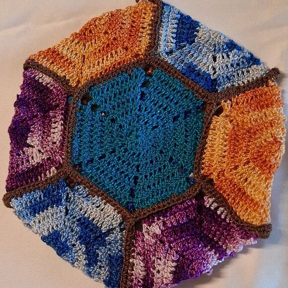Colorful Crocheted 7" Coasters/potholder Set - Picture 3 of 11